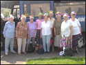 Matson Library club members getting off the Dial-a-Ride minibus